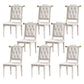 Wood Tufted Dining Chair Modern Style Open Back Armless Chair