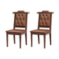 Wood Tufted Dining Chair Modern Style Open Back Armless Chair