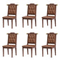 Wood Tufted Dining Chair Modern Style Open Back Armless Chair