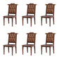 Wood Tufted Dining Chair Modern Style Open Back Armless Chair