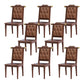 Wood Tufted Dining Chair Modern Style Open Back Armless Chair