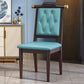 Wood Tufted Dining Chair Modern Style Open Back Armless Chair