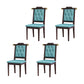 Wood Tufted Dining Chair Modern Style Open Back Armless Chair