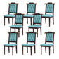 Wood Tufted Dining Chair Modern Style Open Back Armless Chair