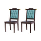 Wood Tufted Dining Chair Modern Style Open Back Armless Chair
