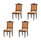 Wood Tufted Dining Chair Modern Style Open Back Armless Chair