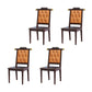 Wood Tufted Dining Chair Modern Style Open Back Armless Chair