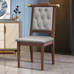 Wood Tufted Dining Chair Modern Style Open Back Armless Chair