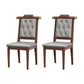Wood Tufted Dining Chair Modern Style Open Back Armless Chair