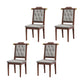 Wood Tufted Dining Chair Modern Style Open Back Armless Chair