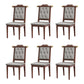 Wood Tufted Dining Chair Modern Style Open Back Armless Chair