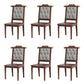 Wood Tufted Dining Chair Modern Style Open Back Armless Chair