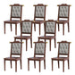 Wood Tufted Dining Chair Modern Style Open Back Armless Chair