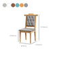 Wood Tufted Dining Chair Modern Style Open Back Armless Chair