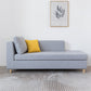 Scandinavian One Armed Wooden Accent Chair Square Arms Chaise
