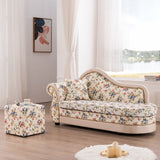 Traditionele fauteuil met één arm en gerolde armleuningen