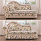 Traditionele fauteuil met één arm en gerolde armleuningen