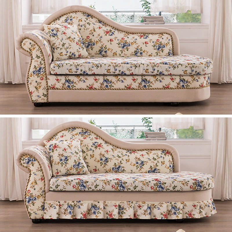 Traditionele fauteuil met één arm en gerolde armleuningen