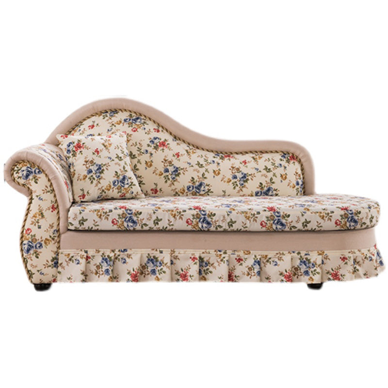 Traditionele fauteuil met één arm en gerolde armleuningen