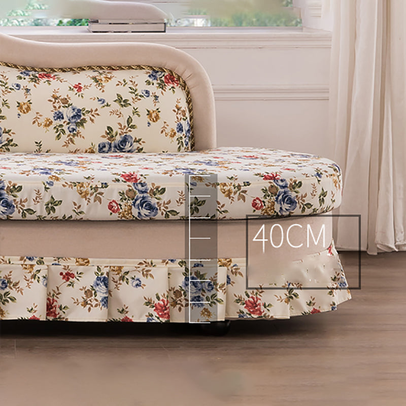 Traditionele fauteuil met één arm en gerolde armleuningen