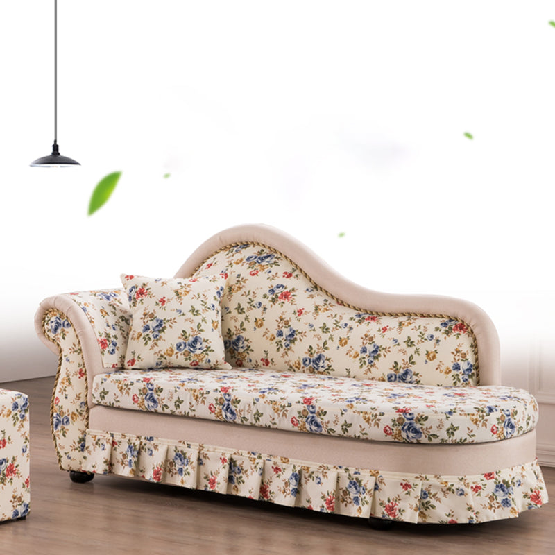 Traditionele fauteuil met één arm en gerolde armleuningen
