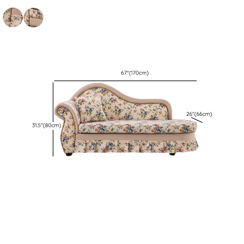 Traditionele fauteuil met één arm en gerolde armleuningen
