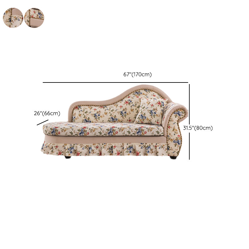 Traditionele fauteuil met één arm en gerolde armleuningen