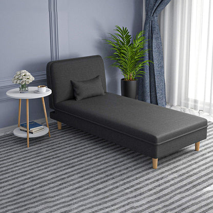 Scandinavian Chaise Lounge Couch 3-Position Armless Chaise for Living Room
