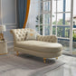 Chaise à bras roulés de style traditionnel en simili cuir pour salon