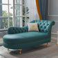 Chaise à bras roulés de style traditionnel en simili cuir pour salon