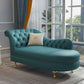 Chaise à bras roulés de style traditionnel en simili cuir pour salon