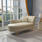 Chaise à bras roulés de style traditionnel en simili cuir pour salon