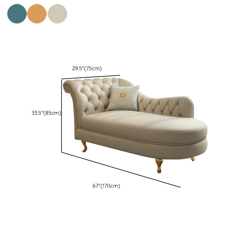 Chaise à bras roulés de style traditionnel en simili cuir pour salon