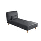 3-Position Scandinavian Chaise Lounge Couch Armless Chaise with Pillow