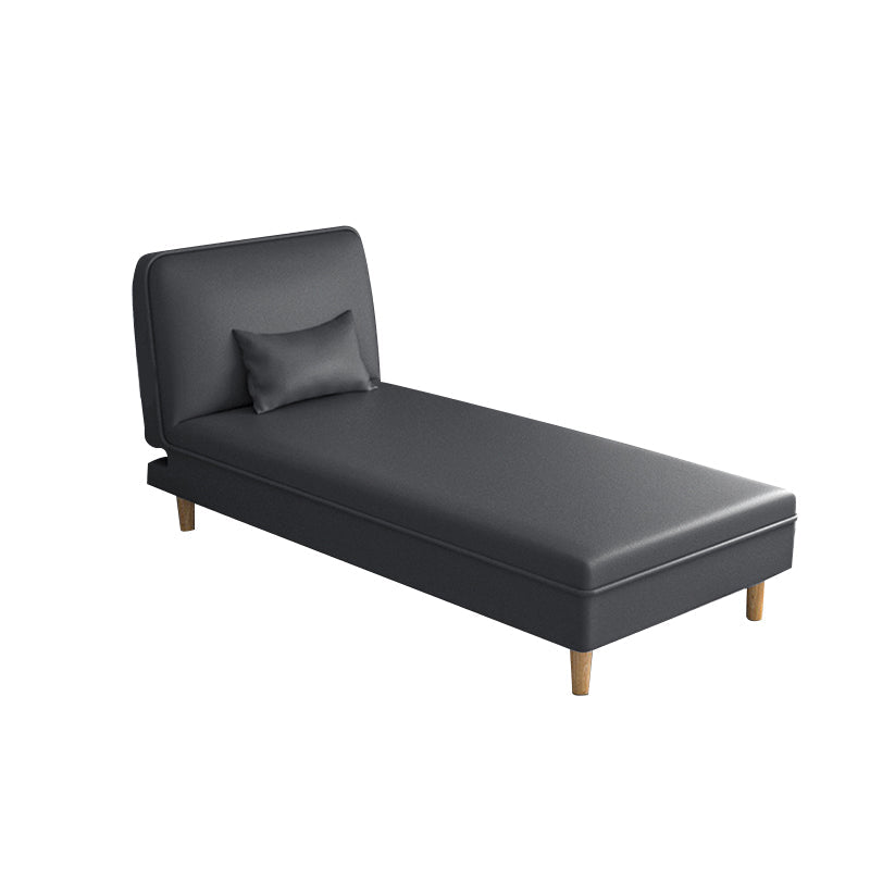 3-Position Scandinavian Chaise Lounge Couch Armless Chaise with Pillow