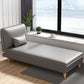 3-Position Scandinavian Chaise Lounge Couch Armless Chaise with Pillow