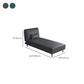 3-Position Scandinavian Chaise Lounge Couch Armless Chaise with Pillow
