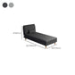3-Position Scandinavian Chaise Lounge Couch Armless Chaise with Pillow