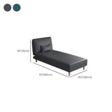3-Position Scandinavian Chaise Lounge Couch Armless Chaise with Pillow