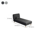 3-Position Scandinavian Chaise Lounge Couch Armless Chaise with Pillow