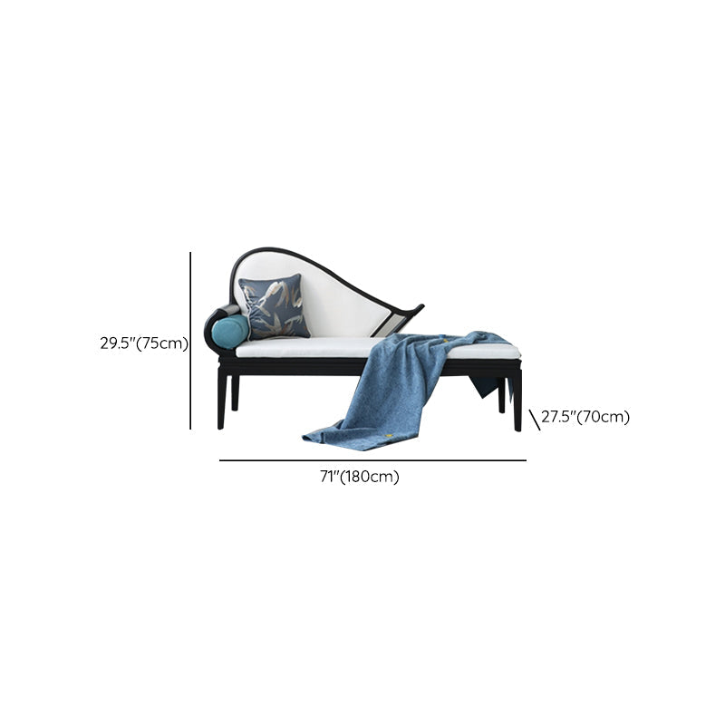 Traditional Living Room Chaise Solid Wood Chaise Lounge with Upholstered Clearhalo 'Chairs & Seating' 'Chaise Lounge' 'chaise_lounge' 'furn' 'furn_chaise_lounge' 'Furniture' 'Living Room Furniture' 7145681