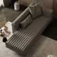 Nordic Living Room Cotton Chaise Square Arms Upholstered Chaise Lounge with Wooden Base Gray Clearhalo 'Chairs & Seating' 'Chaise Lounge' 'chaise_lounge' 'furn' 'furn_chaise_lounge' 'Furniture' 'Living Room Furniture' 7145692