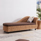 Modern Style Living Room Chaise Rolled Arms Upholstered Chaise Lounge with Rattan Base Clearhalo 'Chairs & Seating' 'Chaise Lounge' 'chaise_lounge' 'furn' 'furn_chaise_lounge' 'Furniture' 'Living Room Furniture' 7145707