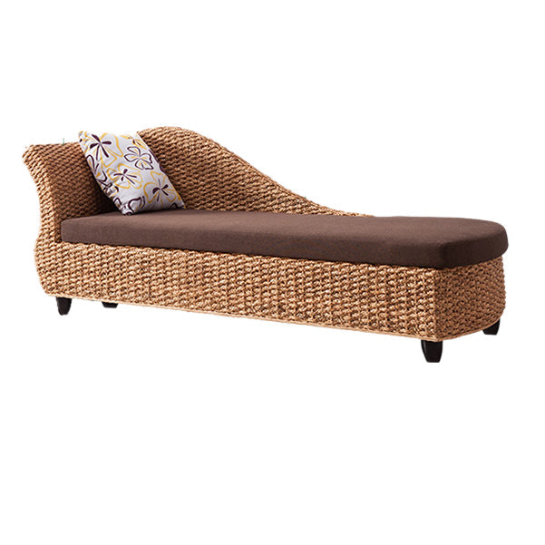 Modern Style Living Room Chaise Rolled Arms Upholstered Chaise Lounge with Rattan Base Left-Arm Chaise Clearhalo 'Chairs & Seating' 'Chaise Lounge' 'chaise_lounge' 'furn' 'furn_chaise_lounge' 'Furniture' 'Living Room Furniture' 7145711