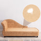 Modern Style Living Room Chaise Rolled Arms Upholstered Chaise Lounge with Rattan Base Clearhalo 'Chairs & Seating' 'Chaise Lounge' 'chaise_lounge' 'furn' 'furn_chaise_lounge' 'Furniture' 'Living Room Furniture' 7145713