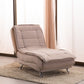 Chaise lounge acolchado moderno de cuero con brazos para sala de estar