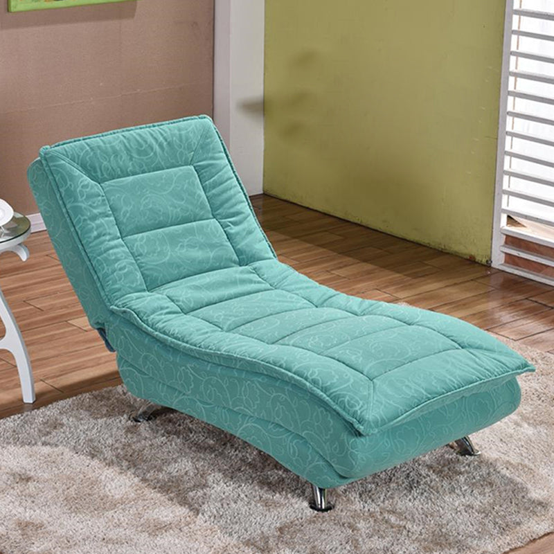 Chaise lounge acolchado moderno de cuero con brazos para sala de estar