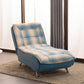 Chaise lounge acolchado moderno de cuero con brazos para sala de estar