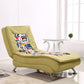 Chaise lounge acolchado moderno de cuero con brazos para sala de estar