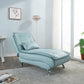 Chaise lounge acolchado moderno de cuero con brazos para sala de estar